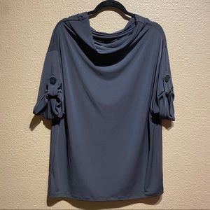 New York & Company Stretch Gray Top Size XL